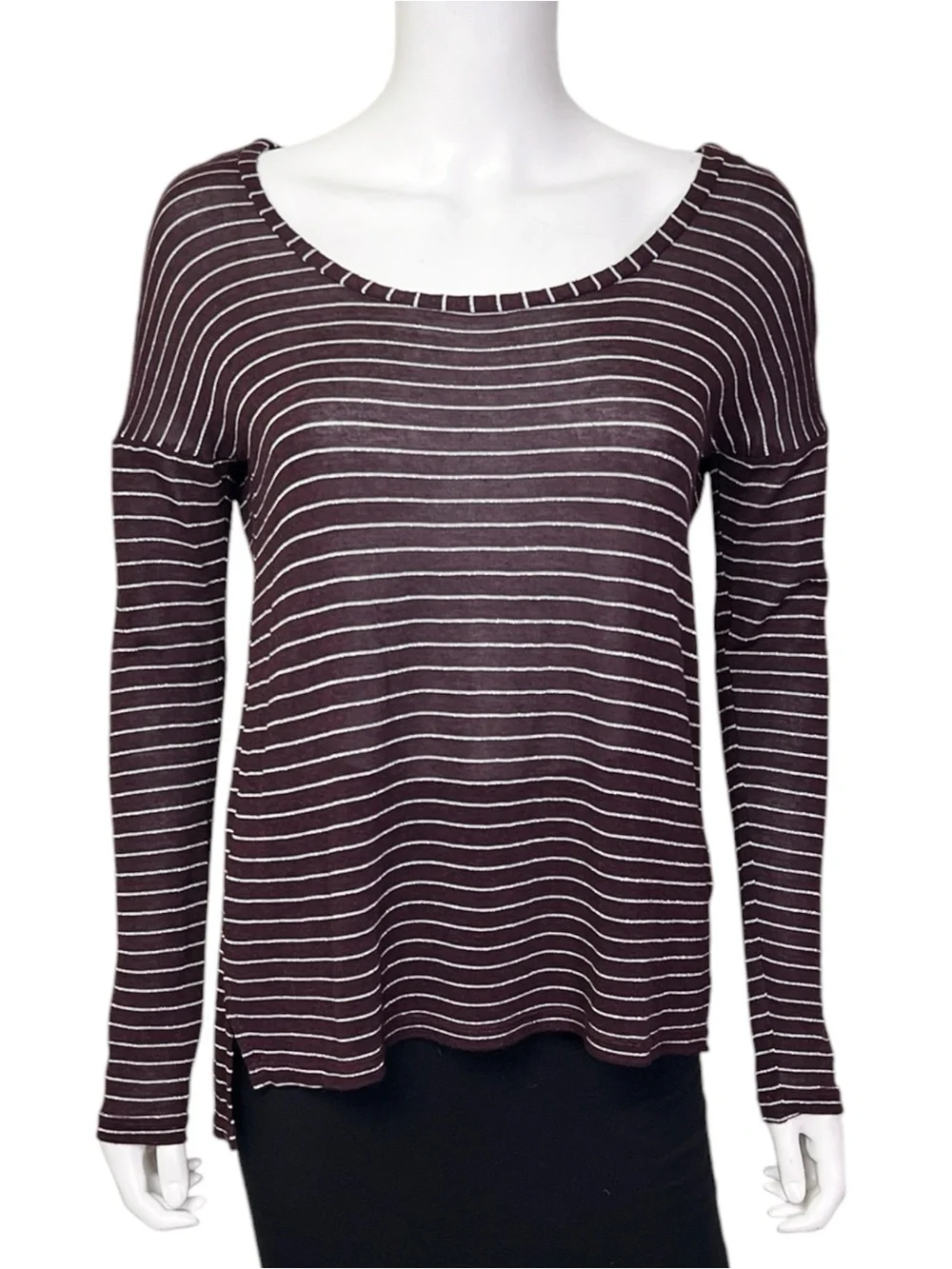 Splendid Lurex Stripe Tee - sz Medium